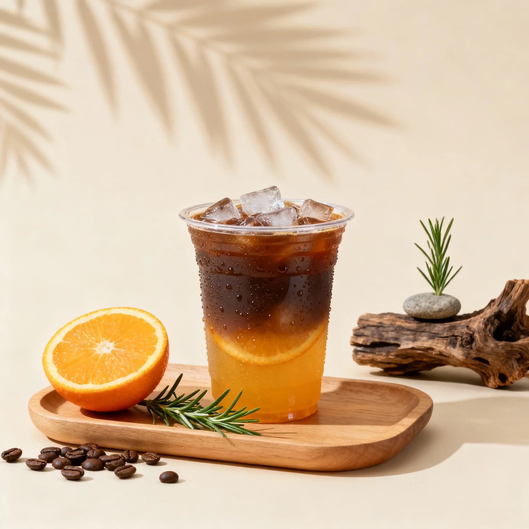 Still Life Coffee Photography Orange Iced Americano